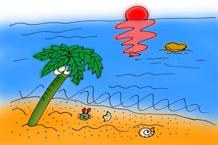 為什么孩子的作品里常會有個太陽？