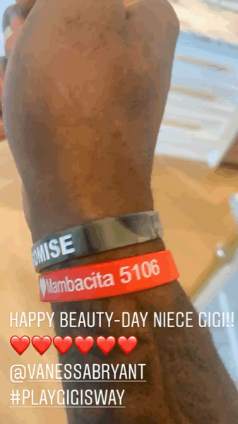 科比妻子紀念二女兒14歲生辰 詹姆斯曬手環(huán)紀念已故的GiGi