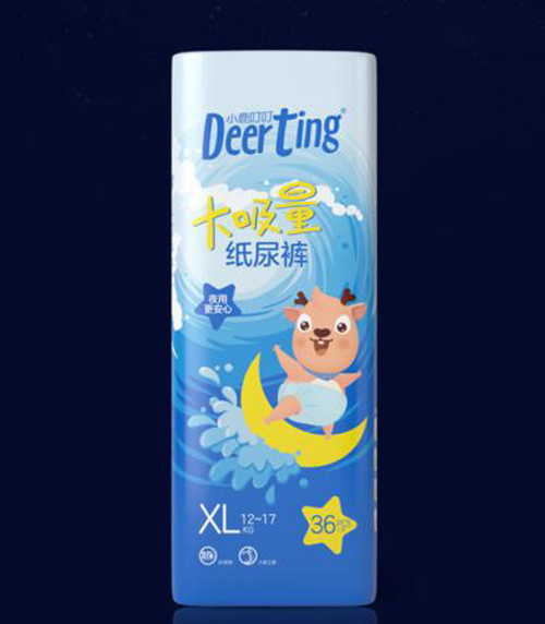 小鹿叮叮大吸量紙尿褲 一夜一片到天亮